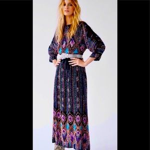 NWOT: ANTIK BATIK EMILIE BEADED MIDI DRESS SZ M